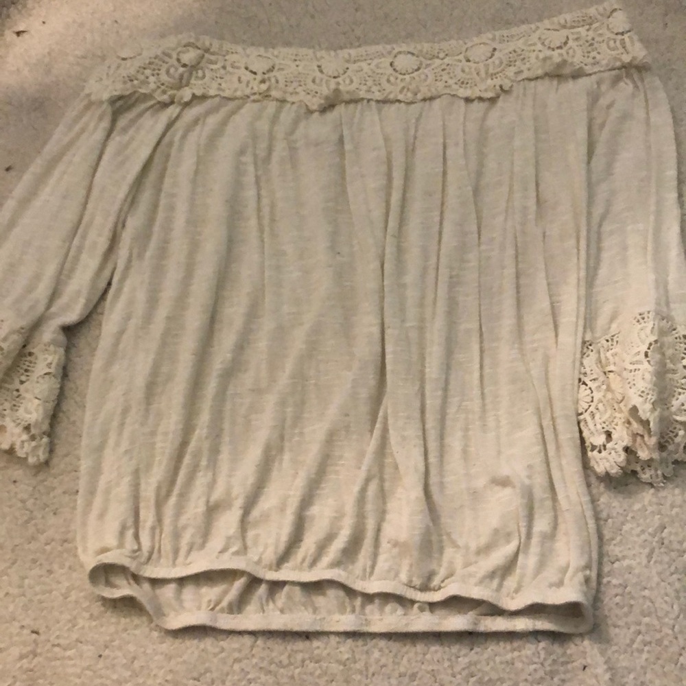 Juniors strapless laced shirt